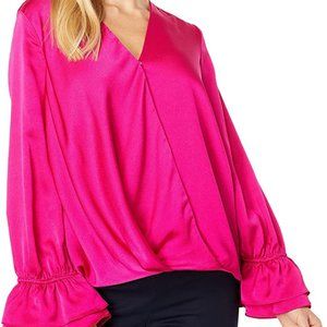NWT Vince Camuto Double Cuff Wrap Front Blouse